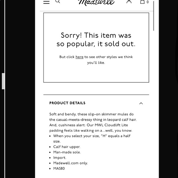 MADEWELL FRANCES SKIMMER MULES ⚡️SOLD OUT⚡️ Leopard Print ⚡️ 9.5 - Picture 2 of 8